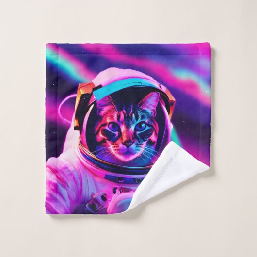 Astronautenkatze Waschlappen (Waschlappen)