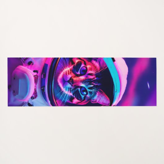 Astronautenkatze Yogamatte (Rückseite (Horizontal))