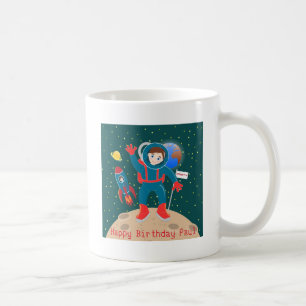 Astronautenkind auf der Mond-Geburtstagsparty Kaffeetasse