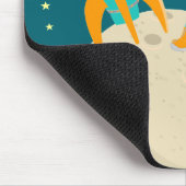 Astronautenkind auf der Mond-Geburtstagsparty Mousepad (Ecke)