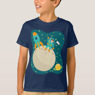 Astronautenkind auf der Mond-Geburtstagsparty T-Shirt