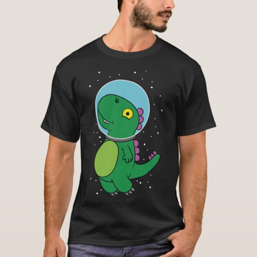 Astronautenkinder-Geschenk von Dinosaurier für Wel T-Shirt (Vorderseite)