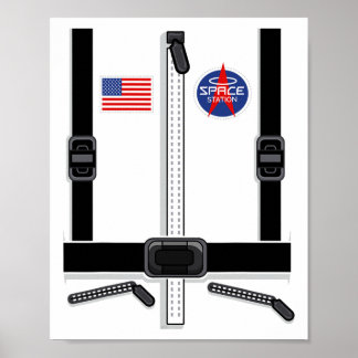 Astronautenkostüm für Kinder Männer Frauen Weltrau Poster