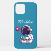 Astronautenlesbuch niedliche Kinder Case-Mate iPhone Hülle (Rückseite)