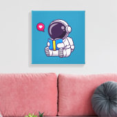 Astronautenlesbuch niedliche Kinder Leinwanddruck (Insitu (Wohnzimmer))