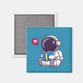 Astronautenlesbuch niedliche Kinder Magnet (Vorderseite/Rückseite)