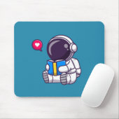 Astronautenlesbuch niedliche Kinder Mousepad (Mit Mouse)