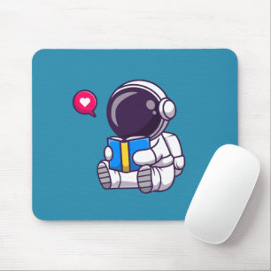 Astronautenlesbuch niedliche Kinder Mousepad