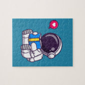 Astronautenlesbuch niedliche Kinder Puzzle (Horizontal)