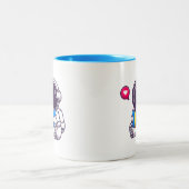 Astronautenlesbuch niedliche Kinder Zweifarbige Tasse (Mittel)