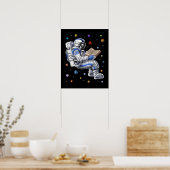 Astronautenlesbuch Poster (Küche)