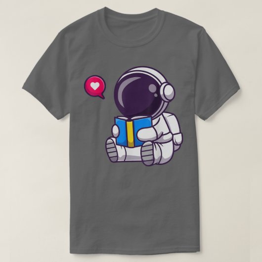Astronautenlesen T-Shirt (Design vorne)