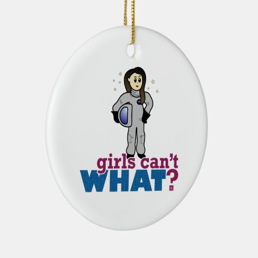 Astronautenmädchen Keramikornament (Rechts)