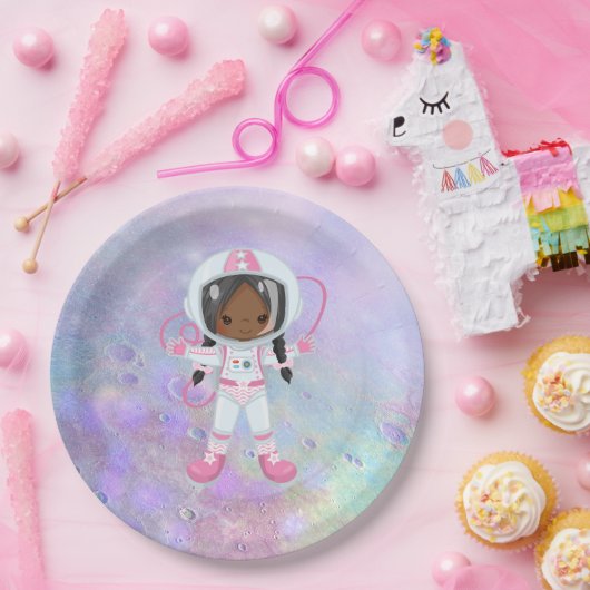 Astronautenmädchen Outer Space Pappteller (Party)