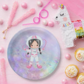 Astronautenmädchen Outer Space Pappteller (Party)