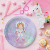 Astronautenmädchen Outer Space Pappteller (Party)