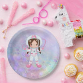 Astronautenmädchen Outer Space Pappteller (Party)