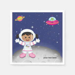 Astronautenmädchen Serviette