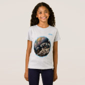 Astronautenmädchen T-Shirt (Vorne ganz)