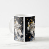 Astronautenmalerei Kaffeetasse (Vorderseite Links)