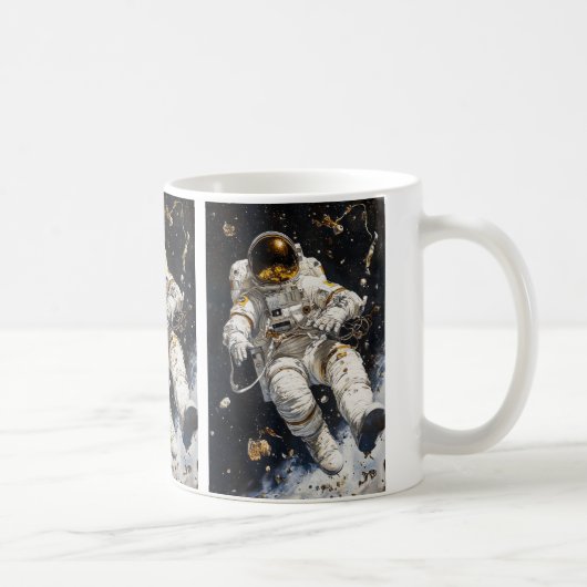 Astronautenmalerei Kaffeetasse (Rechts)