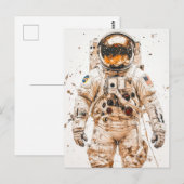 Astronautenmalerei Postkarte (Vorne/Hinten)