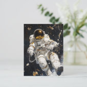 Astronautenmalerei Postkarte (Stehend Vorderseite)