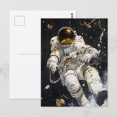 Astronautenmalerei Postkarte (Vorne/Hinten)