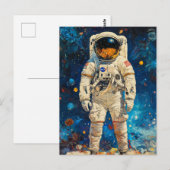 Astronautenmalerei Postkarte (Vorne/Hinten)