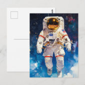 Astronautenmalerei Postkarte (Vorne/Hinten)
