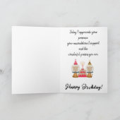 Astronautenmond zum Geburtstag Karte (Innenseite)