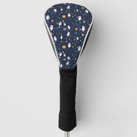 Astronautenmuster Golf Headcover (Vorderseite)