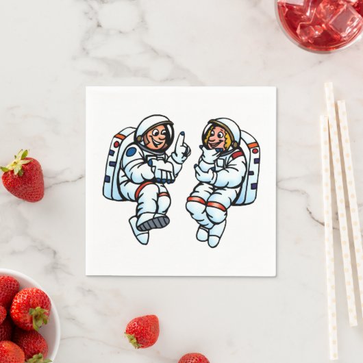 Astronautenpapier Napkins Serviette (Beispiel)