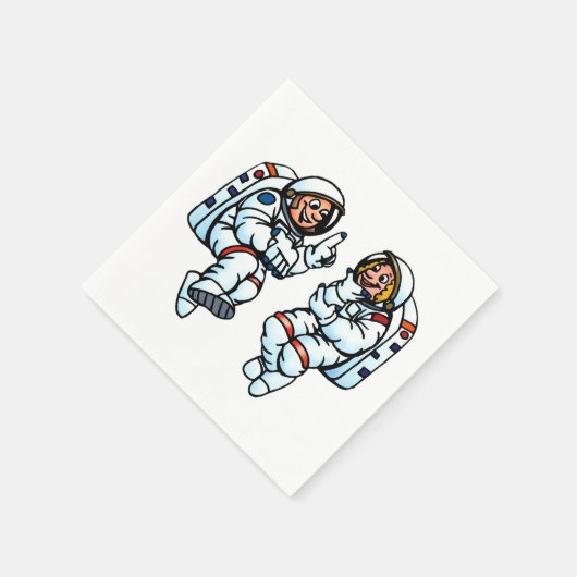Astronautenpapier Napkins Serviette (Ecke)