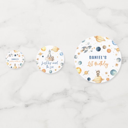 Astronautenpartei Konfetti (Vorderseiten)