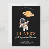 Astronautenparty Einladung (Vorderseite)