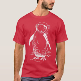 Astronautenpinguin, surreales Kunstdesign T-Shirt