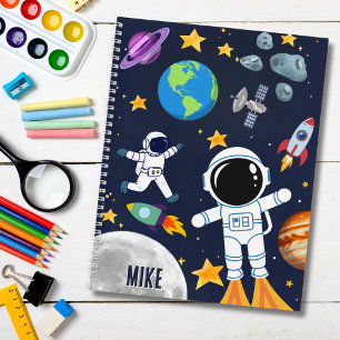 Astronautenplanet-Mondsterne, Niedliches Kind Notizblock