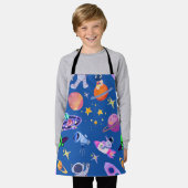 Astronautenplanet-Raketenmuster Schürze (Getragen)