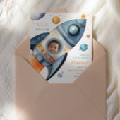 Astronautenrakete Erste Reise um die Sonnenterrass Einladung