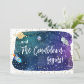 *~* AstronautenraketenBaby-Dusche Einladung (Stehend Vorderseite)