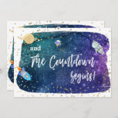 *~* AstronautenraketenBaby-Dusche Einladung (Vorne/Hinten)