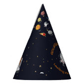 Astronautenraketenmonogramm-Kids-Sonnensystem Partyhütchen (Links)