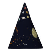 Astronautenraketenmonogramm-Kids-Sonnensystem Partyhütchen (Rechts)