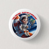 "Astronautenraketenraumschaltfläche" Button (Vorderseite)