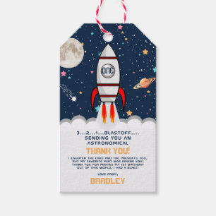 AstronautenraketenWeltraum 1. Geburtstag Geschenkanhänger