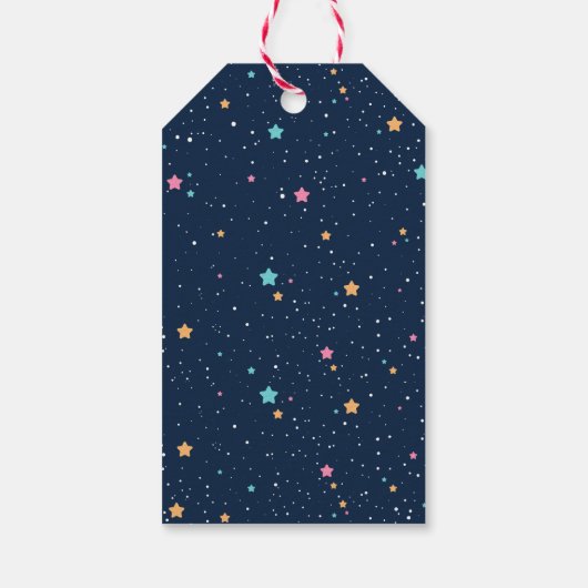 AstronautenraketenWeltraum 1. Geburtstag Geschenkanhänger (Rückseite)