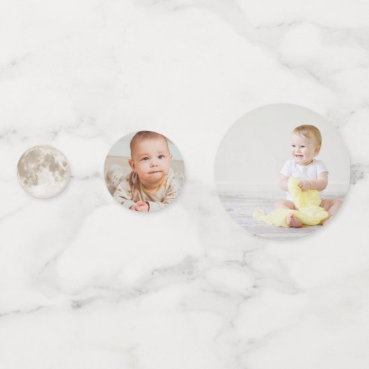 AstronautenraketenWeltraum 1. Geburtstag Konfetti (Rückseiten)