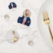 AstronautenraketenWeltraum 1. Geburtstag Konfetti (Gruppe)