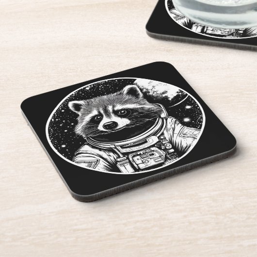 Astronautenrakkos Getränkeuntersetzer (Linke Seite)